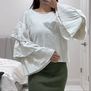 Zara Ruffle Sleeve Sweater GREAT CONDITION